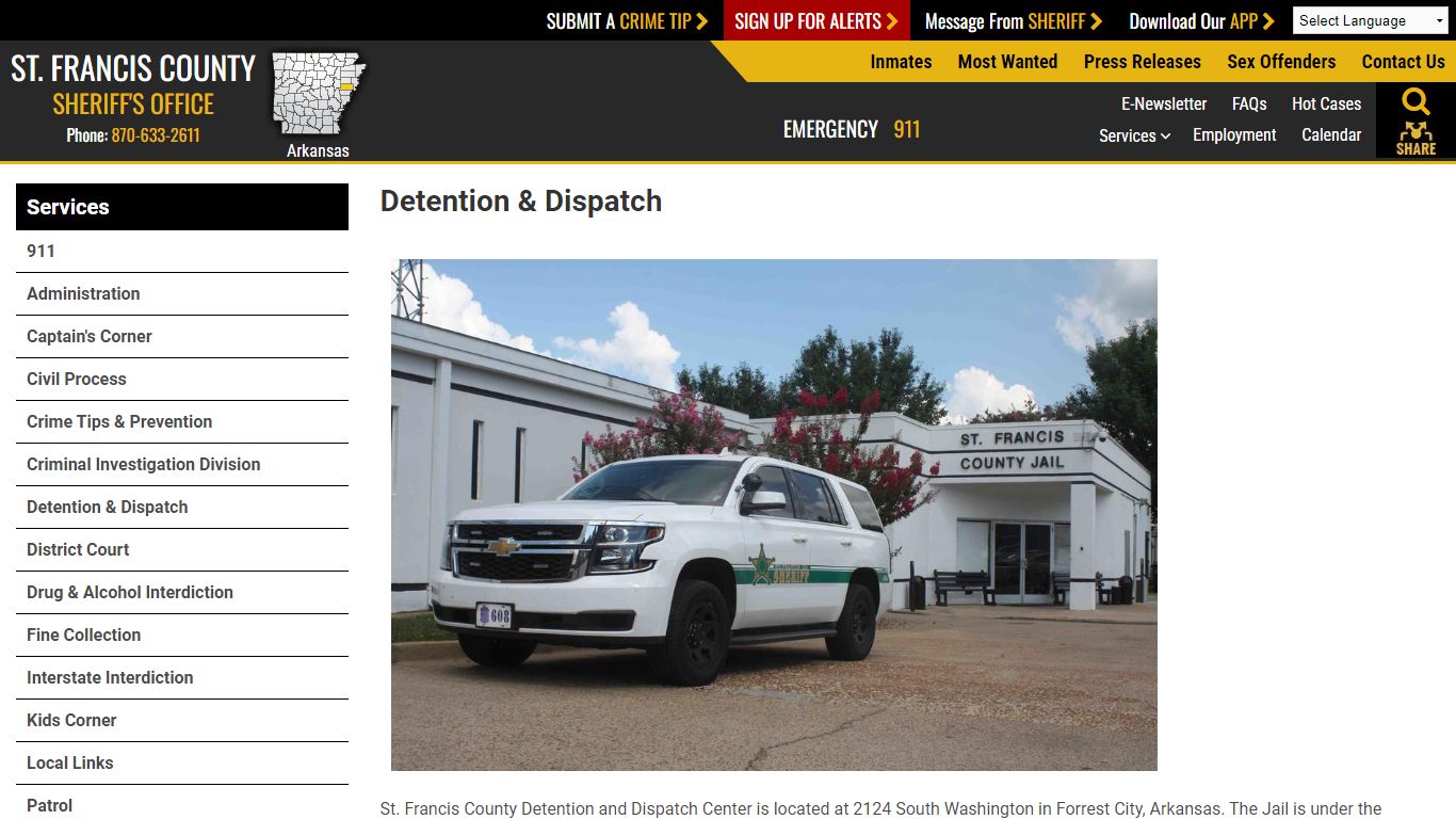 Detention & Dispatch - St. Francis County Sheriff AR